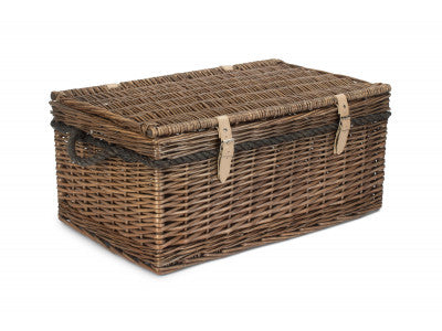 5060248646465 24" Antique Wash Rope Handled Trunk EH057 Brambles Cookshop 1
