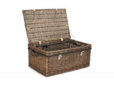 5060248646465 24" Antique Wash Rope Handled Trunk EH057 Brambles Cookshop 2