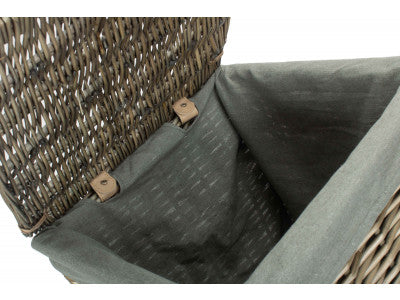 5056341806097 Small Square Laundry Basket With Grey Sage Lining H022GRY/1 Brambles Cookshop 5