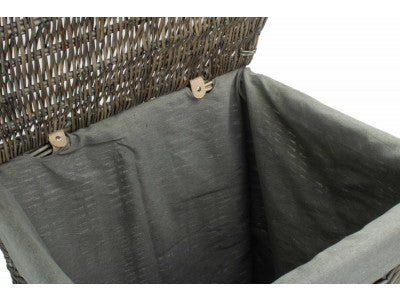 5056341806103 Large Square Laundry Basket With Grey Sage Lining H022GRY/2 Brambles Cookshop 5