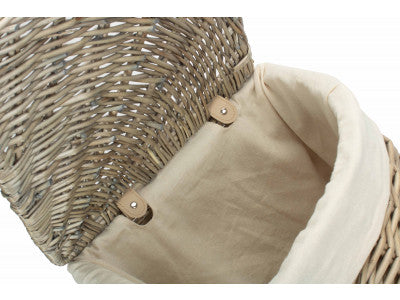 5060248645161 Small Antique Wash Corner Laundry Basket With White Lining H034W/1 Brambles Cookshop 5