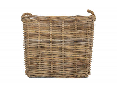 5060428557000 Large Square Grey Rattan Log Basket RA008/3 Brambles Cookshop 3