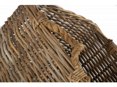 5060428557000 Large Square Grey Rattan Log Basket RA008/3 Brambles Cookshop 4