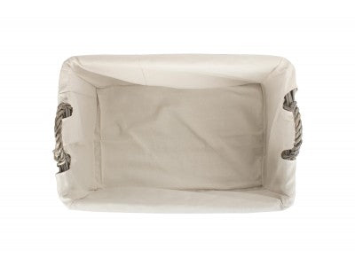 5060428554993 Large Shallow Antique Wash Storage Basket With White Lining ST036W/3 Brambles Cookshop 3