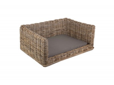 5060428558786 Luxury Rattan Dog Sofa Bed - Medium RA015 Brambles Cookshop 1