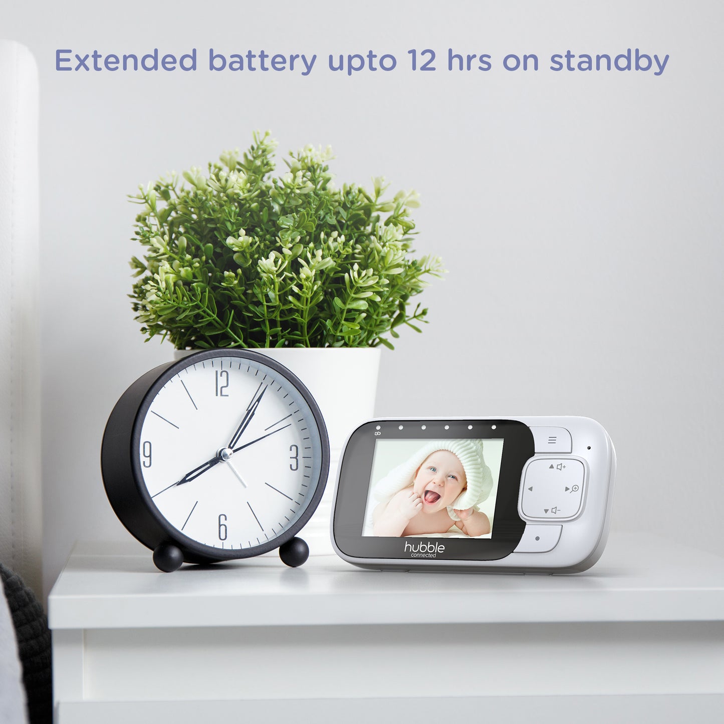 5012786049499 HUBBLE Nursery View Glow 2.8 Video Baby Monitor White 5012786049499 Brambles Cookshop 5