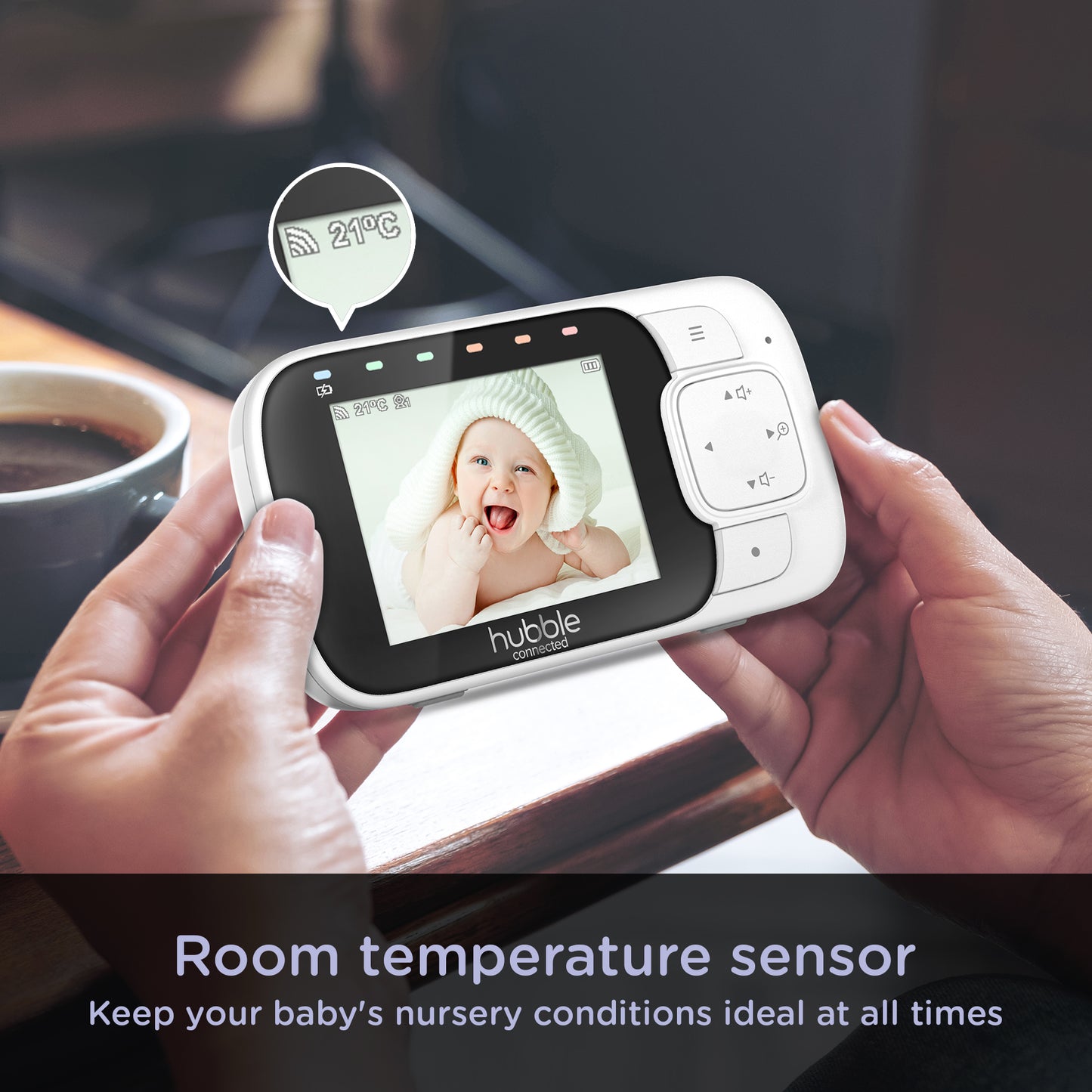 5012786049499 HUBBLE Nursery View Glow 2.8 Video Baby Monitor White 5012786049499 Brambles Cookshop 7