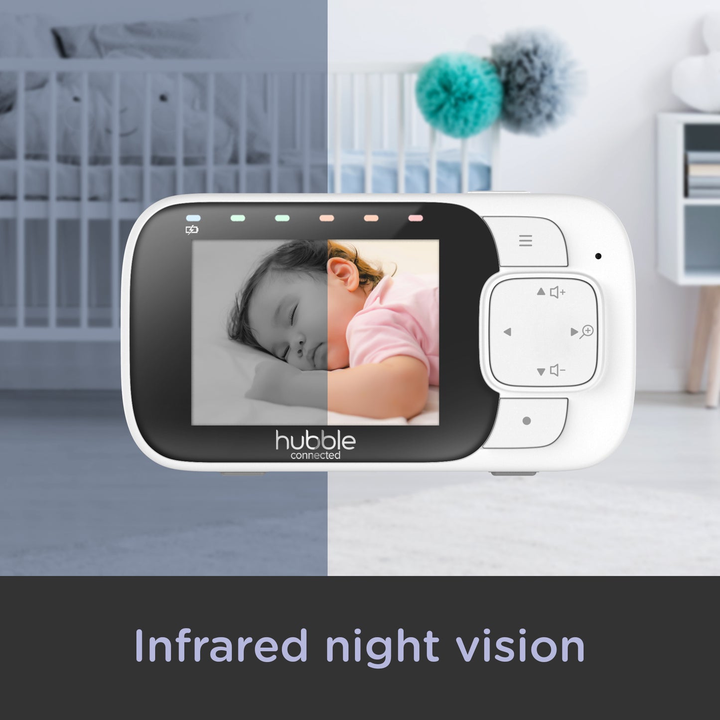 5012786049499 HUBBLE Nursery View Glow 2.8 Video Baby Monitor White 5012786049499 Brambles Cookshop 8