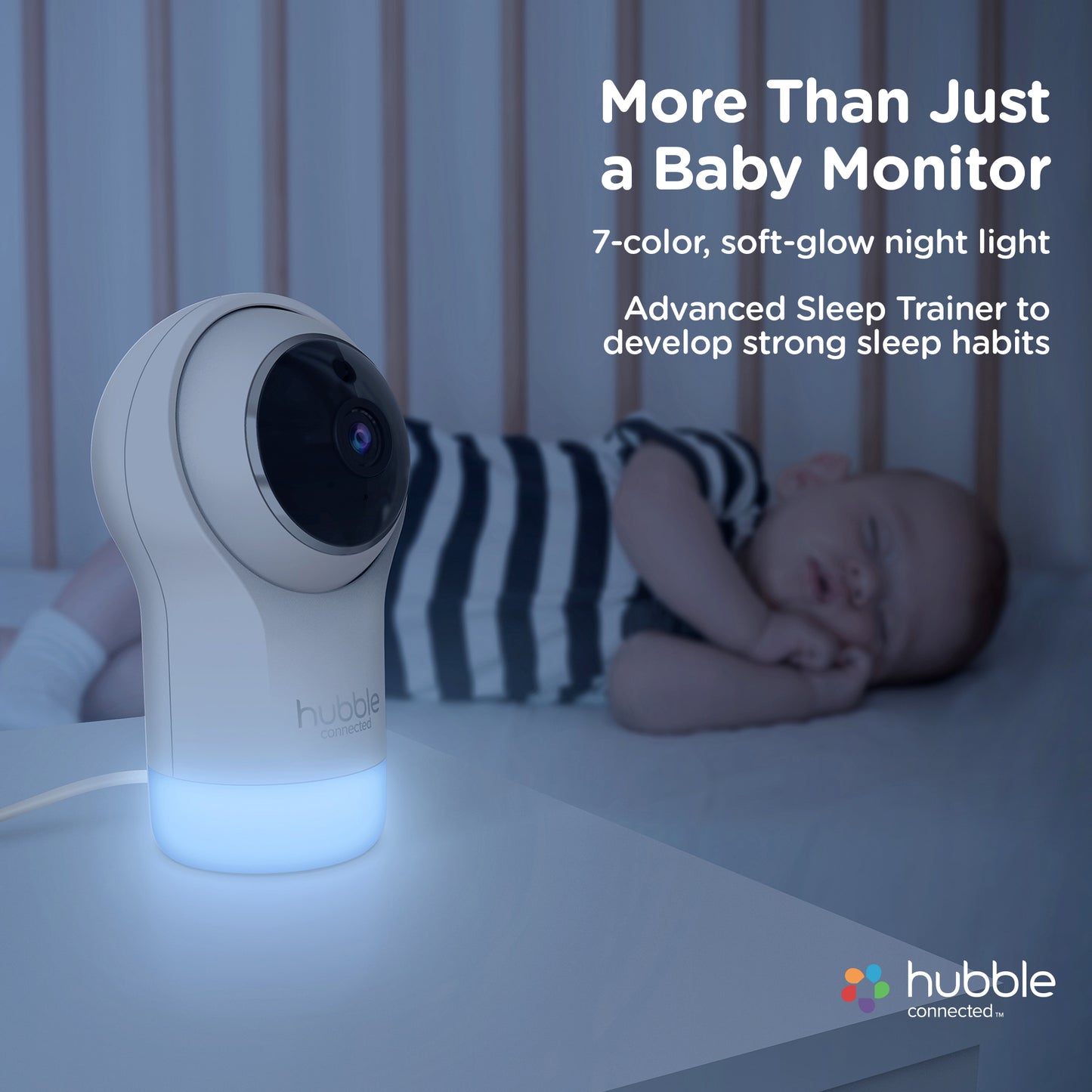 5012786050273 HUBBLE Hubble Nursery Pal Glow+ 5 Video Baby Monitor White 5012786050273 Brambles Cookshop 2