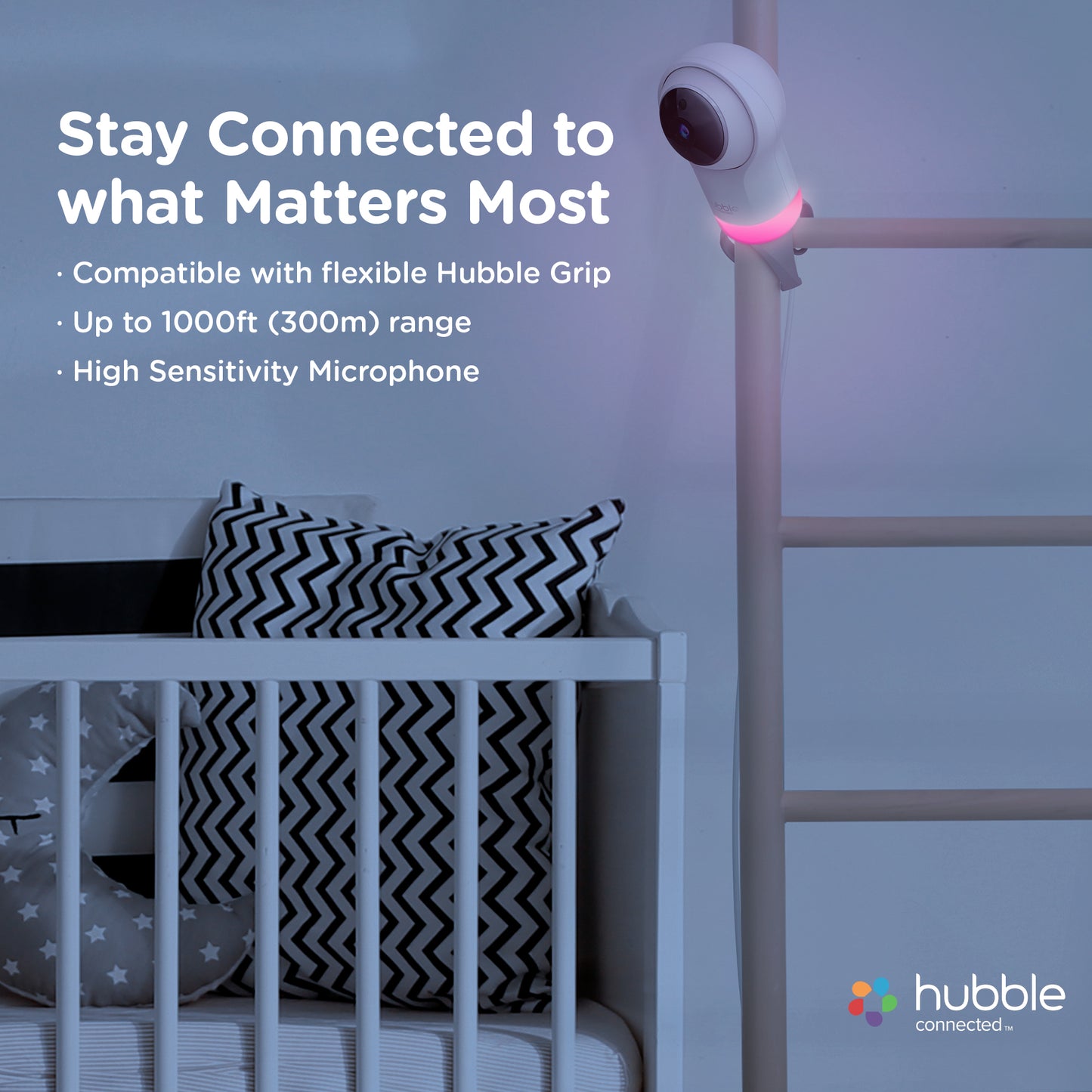 5012786050273 HUBBLE Hubble Nursery Pal Glow+ 5 Video Baby Monitor White 5012786050273 Brambles Cookshop 3