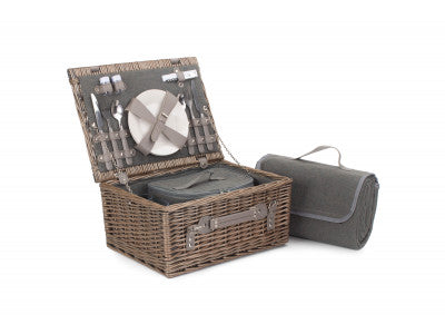 5056341800590 2 Person Grey Tweed Hamper FH113 Brambles Cookshop 1
