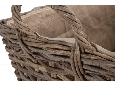 5056341801269 Large Wheeled Rattan Cordura Lined Log Basket RA035 Brambles Cookshop 4