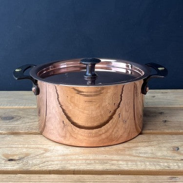 Netherton Foundry Copper 6" (15cm) spun stockpot and lid NFS-389