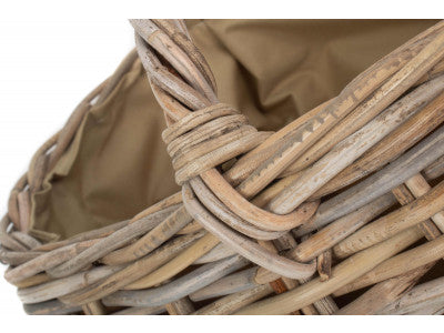 5056341801009 Grey Rattan Market Basket - Cordura Lining RA005L Brambles Cookshop 5