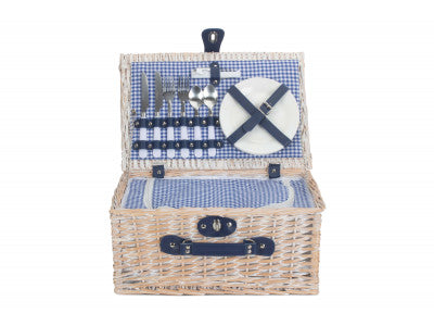 5056341803348 Blue & White Gingham 2 Person Fitted Hamper FH128 Brambles Cookshop 5