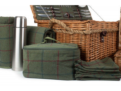 5056341802266 Rope Handled Green Tweed 6 Person Hamper FH124 Brambles Cookshop 6