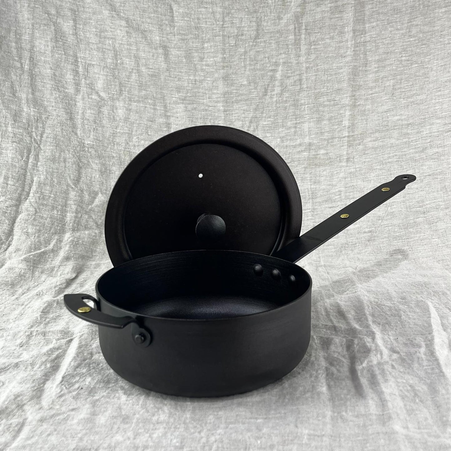 NFS-501FH Netherton Foundry 7" oven safe sauteuse pan with lid