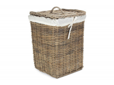5056341804437 Large Square Rattan Laundry Hamper Basket RA045 Brambles Cookshop 1