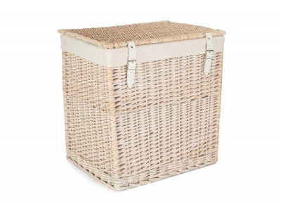 5056341804208 Size 2 - Boutique White Wash Storage Laundry Hamper With Lining H188W/2 Brambles Cookshop 1