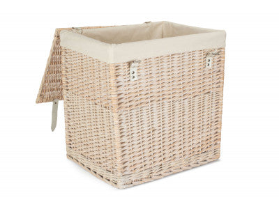 5056341804208 Size 2 - Boutique White Wash Storage Laundry Hamper With Lining H188W/2 Brambles Cookshop 2
