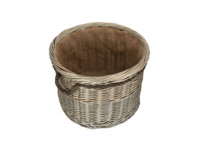 5060428551039 Extra Large Antique Wash Round Rope Handled Log Basket W049 Brambles Cookshop 2