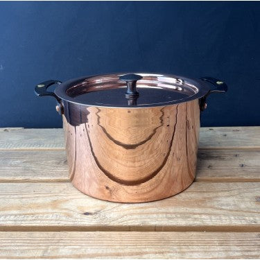 Netherton Foundry Copper 8" (20cm) spun stockpot and lid NFS-391
