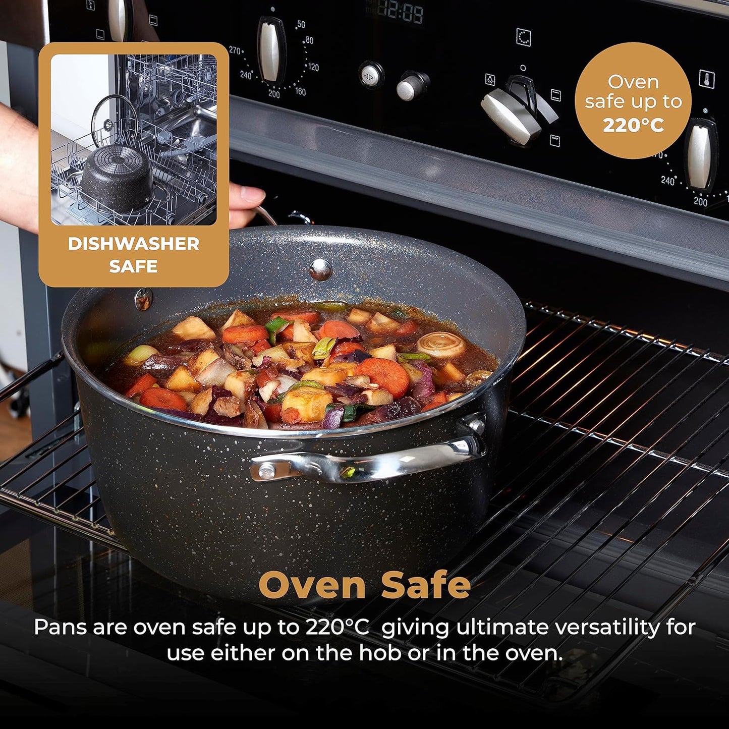 5056462333045 TOWER Cerastone Pro 24cm Casserole T900204 Brambles Cookshop 6