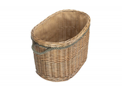5060248648377 Large Oval Rope Handled Log Basket ST029 Brambles Cookshop 2