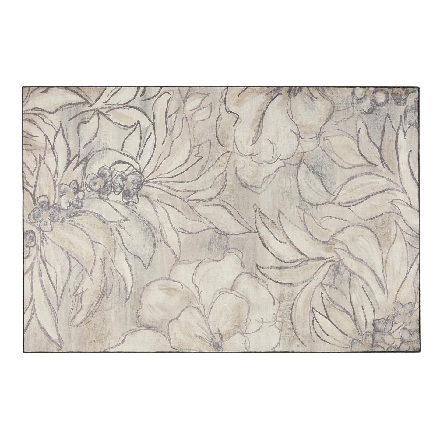 5026134621596 PT621596 Hug Rug Eco-Washable Art Floral 120X185cm