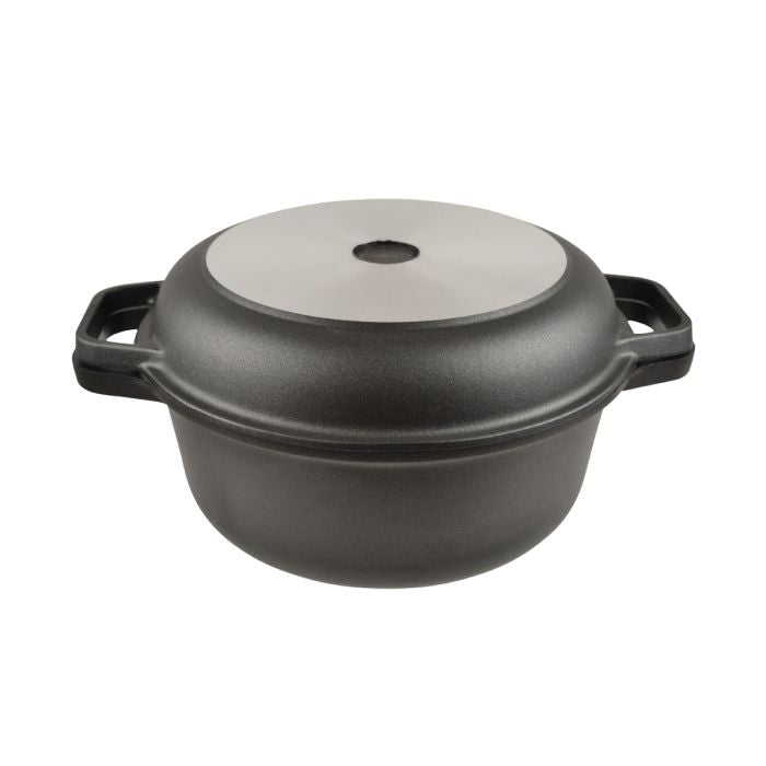 AGA Cast Aluminium Round Casseroles with Skillet Lid - 20cm
