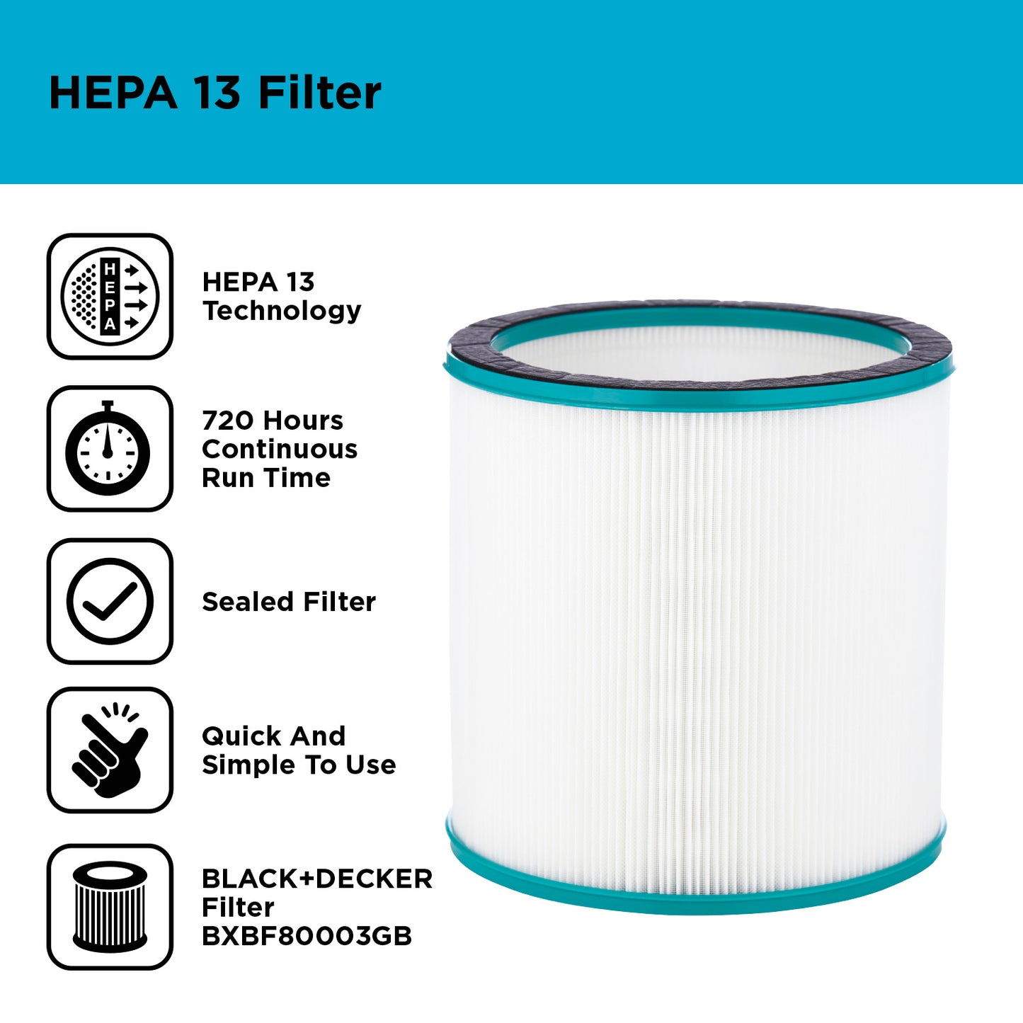 5056462304342 Black & Decker Bladeless Air Purifier Filter for BXBF80002GB BXBF80003GB Brambles Cookshop 2