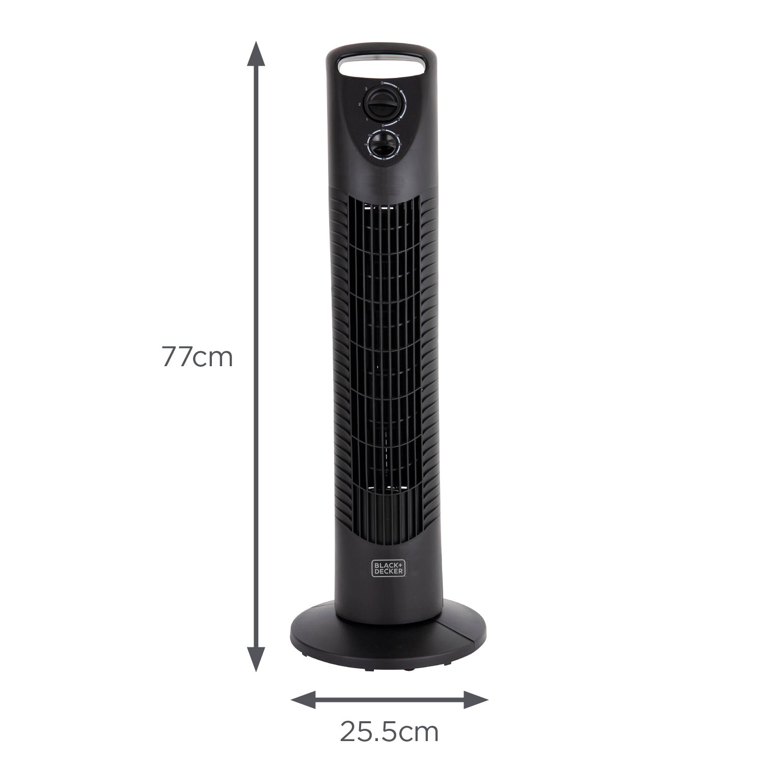 5056032960497 Black & Decker 30 Inch Tower Fan with 2 Hour Timer in Black BXFT50002GB Brambles Cookshop 8