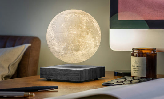 0703556205553 Smart Moon Lamp Black Wood Gingko Design