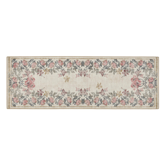 5026134621701 PT621701 Hug Rug Eco-Washable Botanical Border 75X220cm