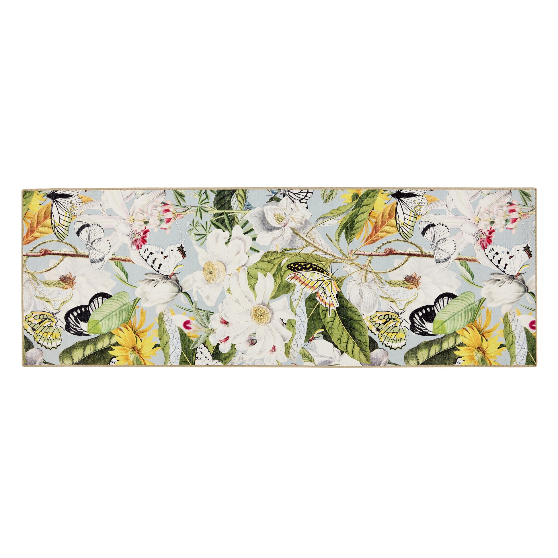 5026134623569 PT623569 Hug Rug Eco-Washable Butterfly Blooms 75X220cm