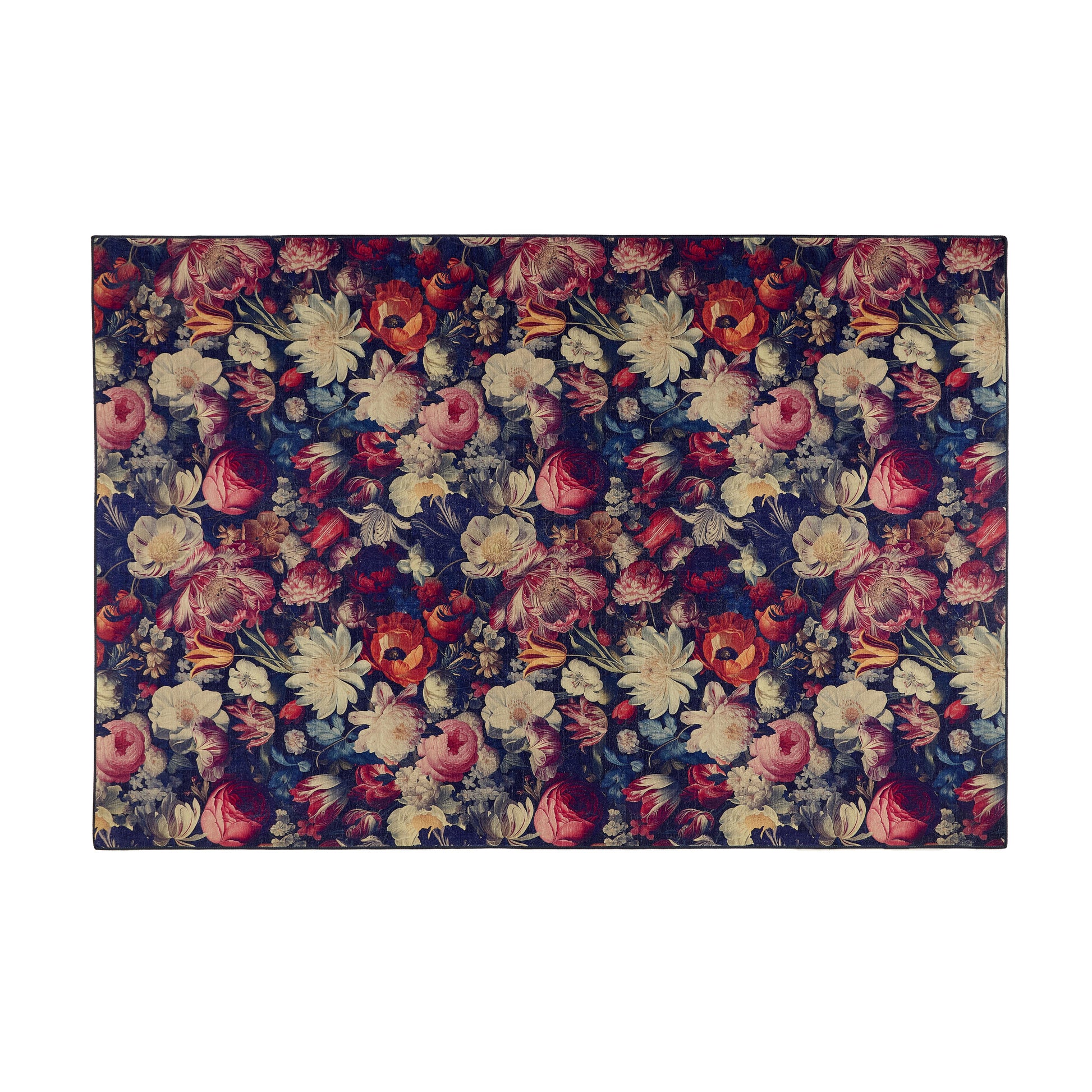 5026134623545 PT623545 Hug Rug Eco-Washable Dark Florals 160x230cm