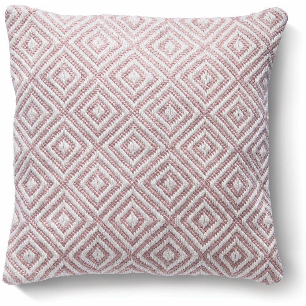 5026134540965 PT540965 Hug Rug Woven Diamond Cushion Rose 45X45cm