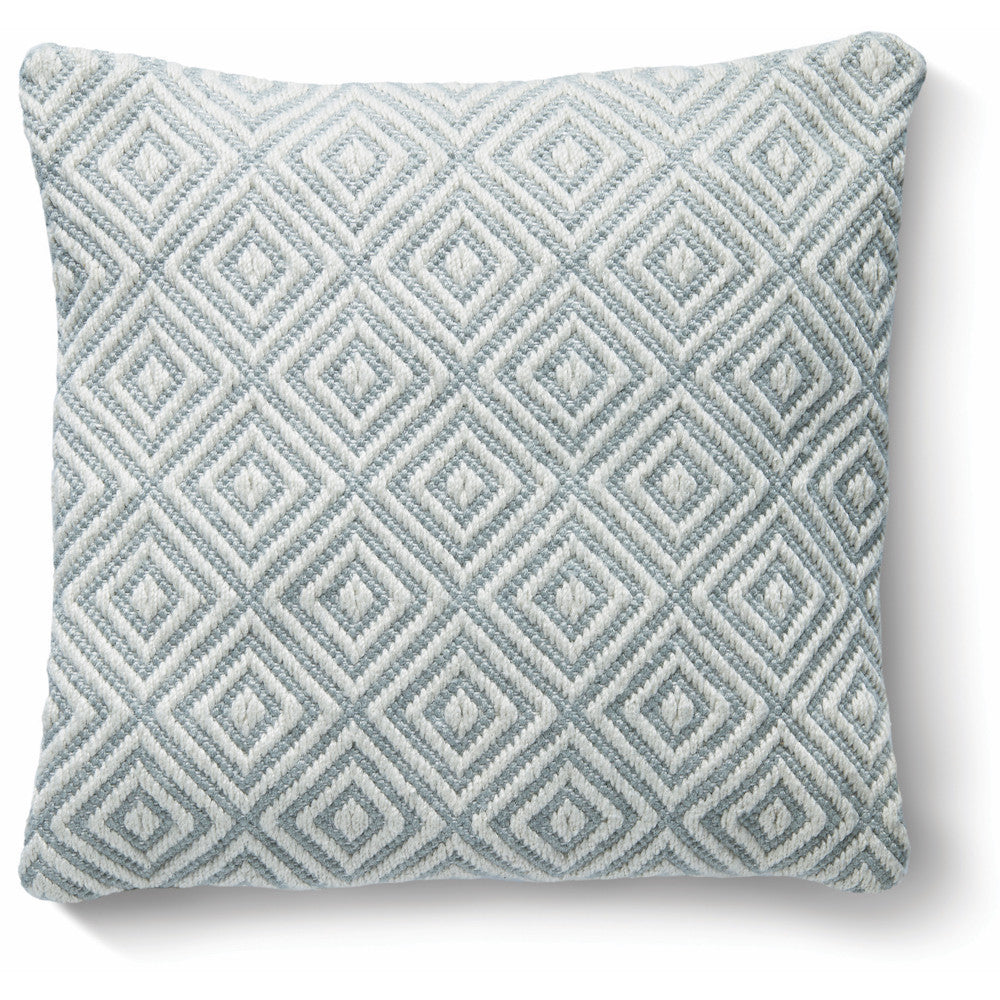 5026134540668 PT540668 Hug Rug Woven Diamond Cushion Sky Grey 45X45cm