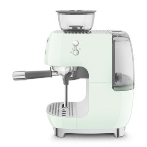 SMEG EGF03 Espresso Coffee Machine with Grinder in Pastel Green