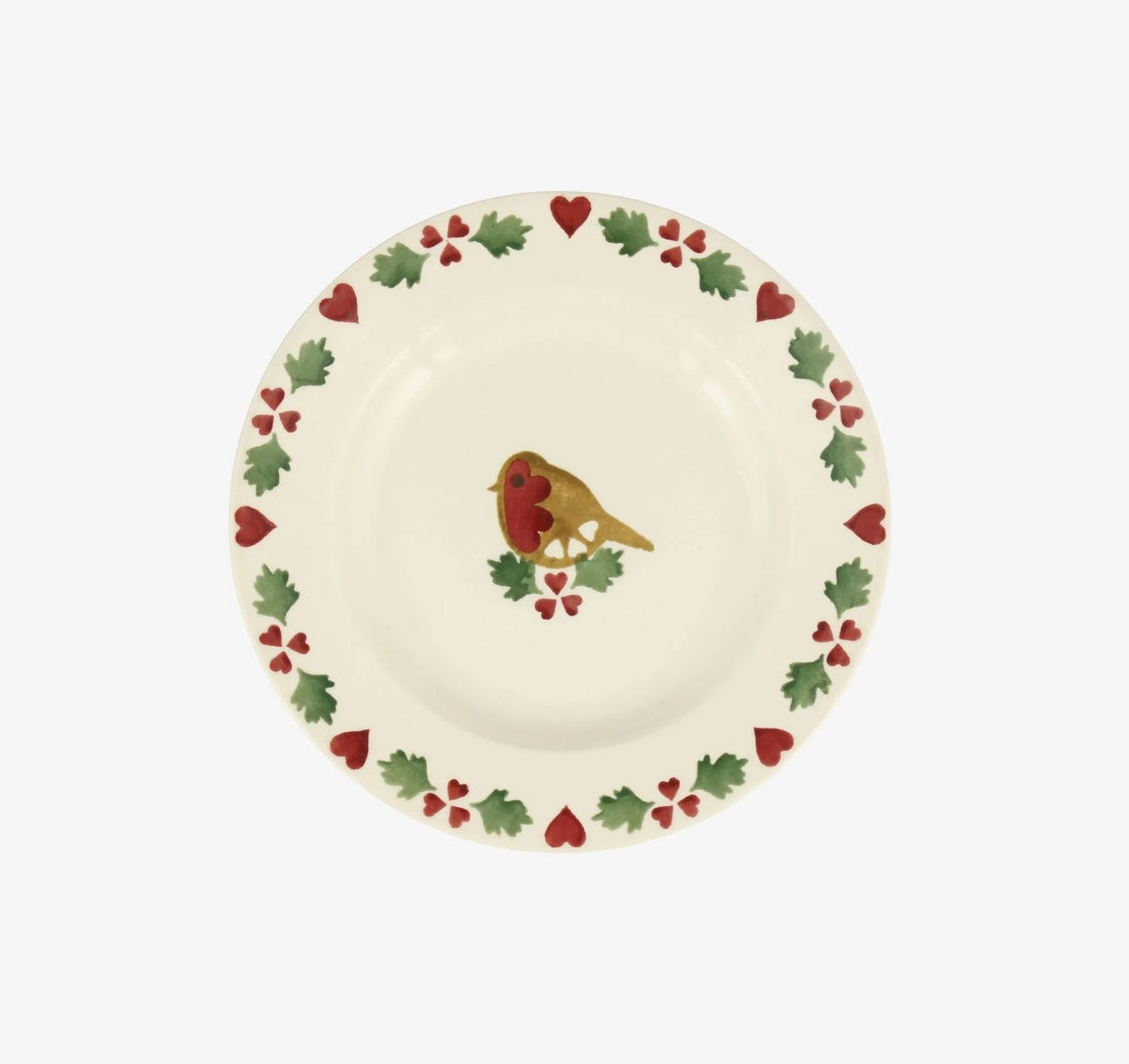 Christmas Joy Robin 6 1/2 Inch Plate