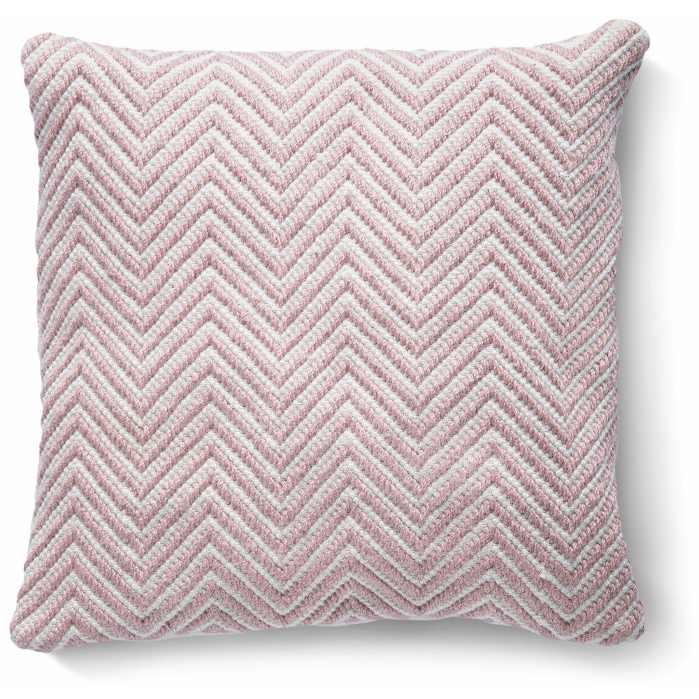 5026134541016 PT541016 Hug Rug Woven Herringbone Cushion Rose 45X45cm