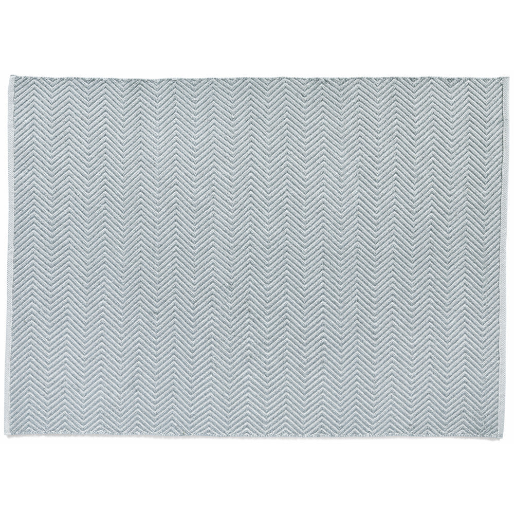 5026134540675 PT540675 Hug Rug Woven Herringbone Rug Sky Grey 80X150cm
