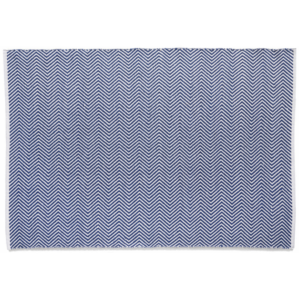 5026134541146 PT541146 Hug Rug Woven Herringbone Rug Navy 160X230cm