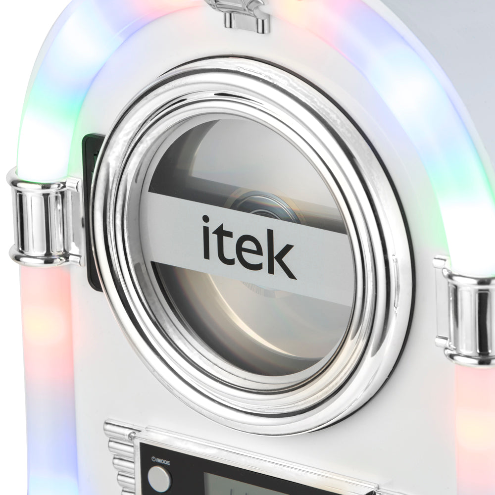 5056032934986 ITEK Freedom Bluetooth Jukebox with CD Player and FM Radio Gloss White I60018CDGW Brambles Cookshop 4