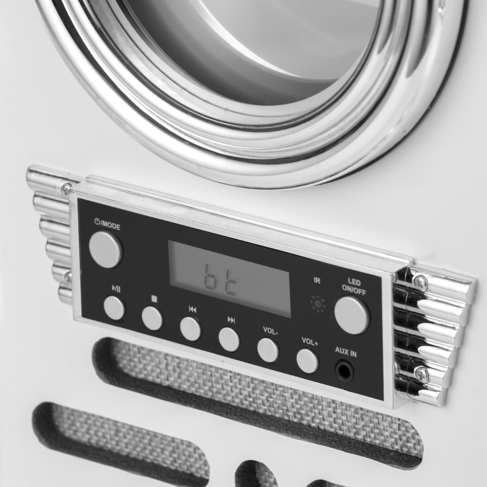 5056032934986 ITEK Freedom Bluetooth Jukebox with CD Player and FM Radio Gloss White I60018CDGW Brambles Cookshop 6