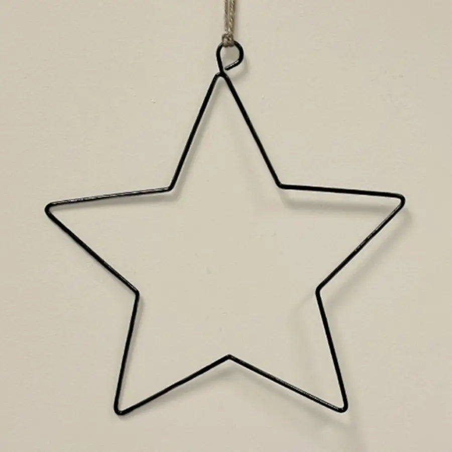 Portland Xl Black Star Wire Hanger, 70cm Metal