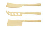 Artesa - Three Piece Set of Brass Finished Cheese Knives