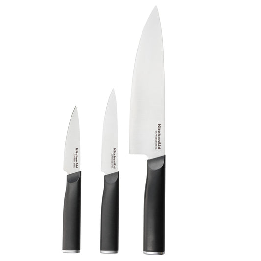 KitchenAid Classic 3-Piece Cooking Knife Set, Sharp High-Carbon Japanese Steel