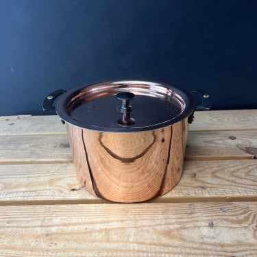 Netherton Foundry Copper 7" (18cm) spun stockpot and lid NFS-390