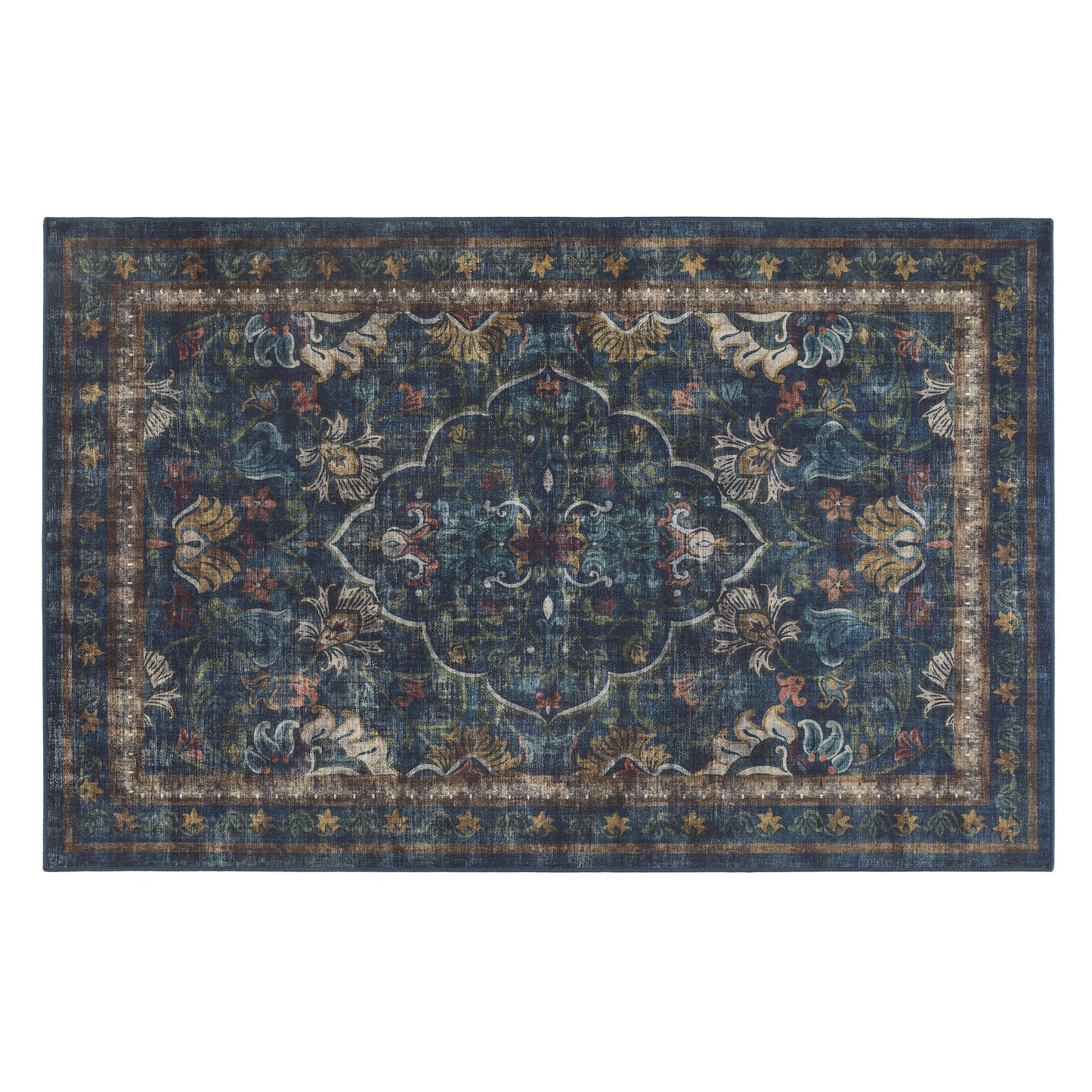 5026134622050 PT622050 Hug Rug Eco-Washable Midnight Paisley 185X275cm